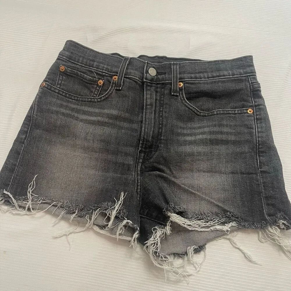 Levi’s Black Denim Cut Off Shorts Size 30